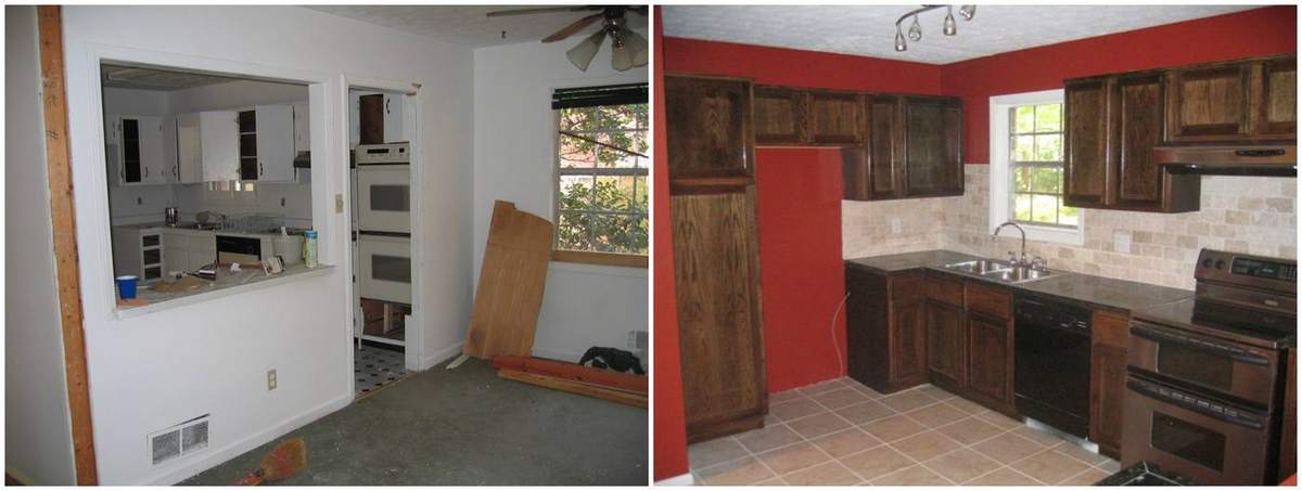 Before and after: Antler Trail Kitchen