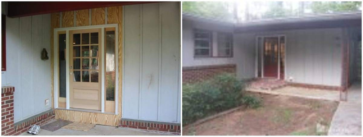 Before and after: Reed Rd Front door
