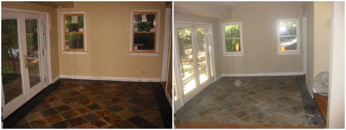 Before and after: Reed Rd Living room (windows)