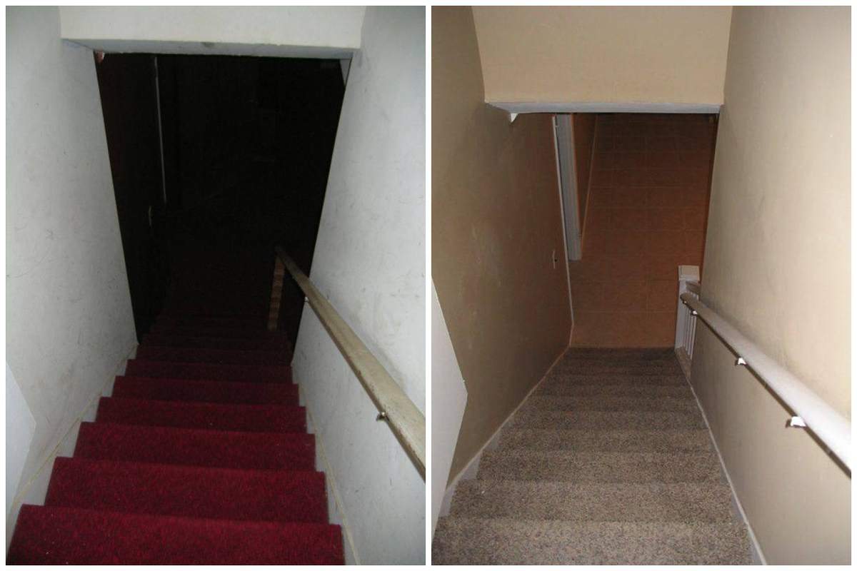 Before and after: Reed Rd with Apartment Stairs