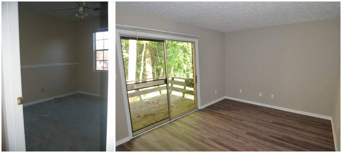 Before and after: Reeves St #1 Living room