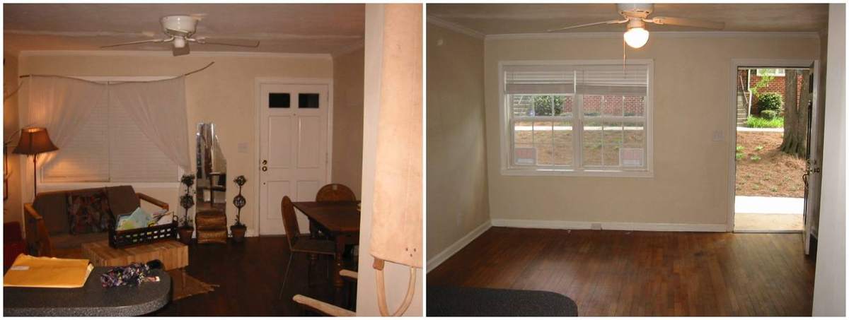 Before and after: Davis St Living room